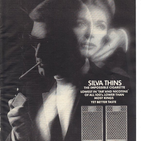 Vintage 1968 Silva Thins Cigarettes Print Ad PA544 - Picture 1 of 1